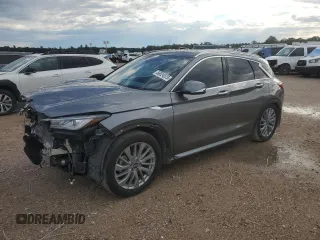 2024 Infiniti QX50 Luxe z VIN 3PCAJ5BA6RF101692, wystawiony jako Copart lot #56524575 z przebiegiem 19 005 mil mil oraz Szkoda całkowita • Salvage title. Historia ofert i sprzedaży dostępna na DreamBid. Obrazek 1.