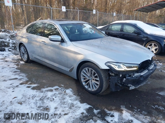 2021 BMW 5 Series 530i xDrive with VIN WBA13BJ02MWX30031, listed as a IAAI auction lot 41249175 with 65,341 mi miles and . Bid and sale history available at carsss.com. Image 1.