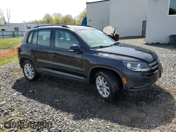 2017 Volkswagen Tiguan S with VIN WVGBV7AX2HK054782, listed as a Copart auction lot 54234175 with 67,044 mi miles and Salvage Title. Bid and sale history available at DreamBid. Image 4.