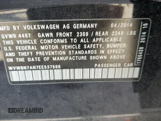 2014 Volkswagen CC R-Line with VIN WVWBN7AN7EE537598, listed as a Copart auction lot 73974244 with 139,476 mi miles and Salvage Title. Bid and sale history available at carsss.com. Image 12.