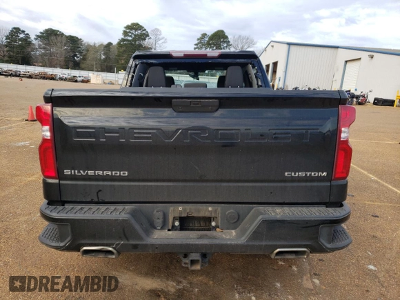 2020 Chevrolet Silverado 1500 Custom with VIN 1GCPWBEF5LZ256866, listed as a Copart auction lot 87490964 with 0 mi miles and Salvage Title. Bid and sale history available at carsss.com. Image 6.