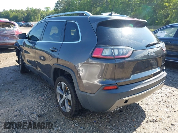 2019 Jeep Cherokee Limited with VIN 1C4PJLDX1KD173431, listed as a IAAI auction lot 42164174 with 87,870 mi miles and . Bid and sale history available at DreamBid. Image 3.
