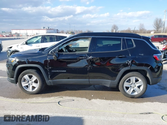 2022 Jeep Compass Latitude with VIN 3C4NJDBB9NT210065, listed as a IAAI auction lot 41744663 with 38,763 mi miles and . Bid and sale history available at DreamBid. Image 14.