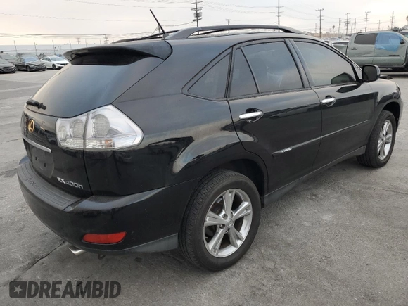 2008 Lexus RX 400h with VIN JTJGW31U982008675, listed as a Copart auction lot 86655194 with 127,021 mi miles and Salvage Title. Bid and sale history available at DreamBid. Image 3.