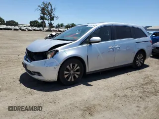 2014 Honda Odyssey EX-L with VIN 5FNRL5H69EB041322, listed as a Copart auction lot 61396705 with 151,610 mi miles and Salvage title. Bid and sale history available at DreamBid. Image 1.
