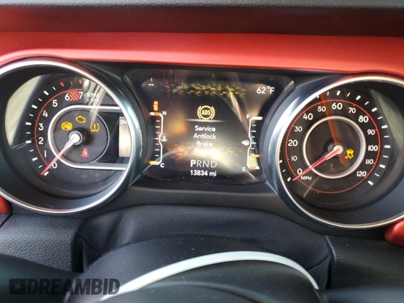 2020 Jeep Wrangler Unlimited Recon with VIN 1C4HJXFN9LW156972, listed as a Copart auction lot 81590604 with 13,834 mi miles and Salvage title. Bid and sale history available at DreamBid. Image 9.