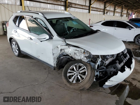 2016 Nissan Rogue SV with VIN KNMAT2MT9GP715596, listed as a Copart auction lot 50808625 with 0 mi miles and Salvage Title. Bid and sale history available at carsss.com. Image 4.