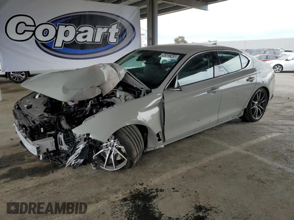 2025 Genesis G70 2.5T with VIN KMTG34SC6SU150874, listed as a Copart auction lot 54582345 with 9,410 mi miles and Salvage title. Bid and sale history available at DreamBid. Image 1.