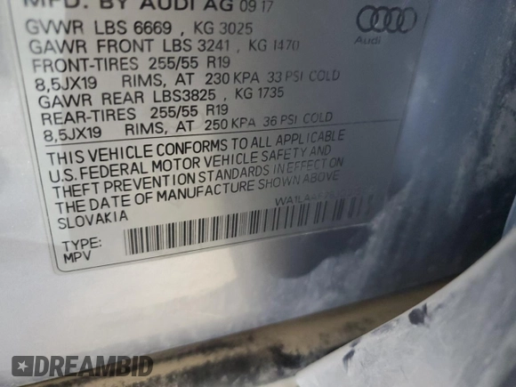 2018 Audi Q7 Premium Plus z VIN WA1LAAF78JD015418, wystawiony jako Copart lot #52317205 z przebiegiem 97 675 mil mil oraz Szkoda całkowita • Salvage title. Historia ofert i sprzedaży dostępna na DreamBid. Obrazek 14.