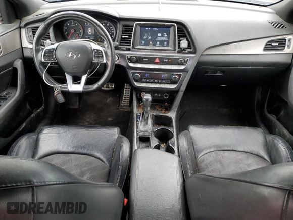 2019 Hyundai Sonata SEL with VIN 5NPE34AF1KH736328, listed as a Copart auction lot 50025505 with 146,539 mi miles and Salvage Title. Bid and sale history available at DreamBid. Image 8.