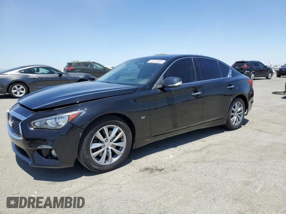 2015 Infiniti Q50 with VIN JN1BV7APXFM341182, listed as a Copart auction lot 63513845 with 146,925 mi miles and Salvage title. Bid and sale history available at DreamBid. Image 1.