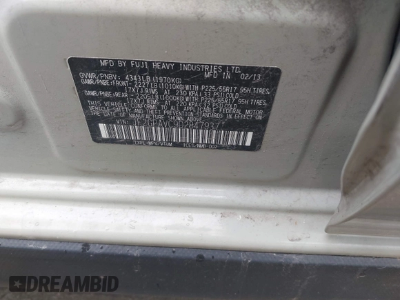 2013 Subaru Crosstrek Premium с VIN JF2GPAVC9D2847937, выставлен на аукционе IAAI как лот 42338757 с пробегом 110 941 миль миль и . История ставок и продаж доступна на DreamBid. Изображение 9.