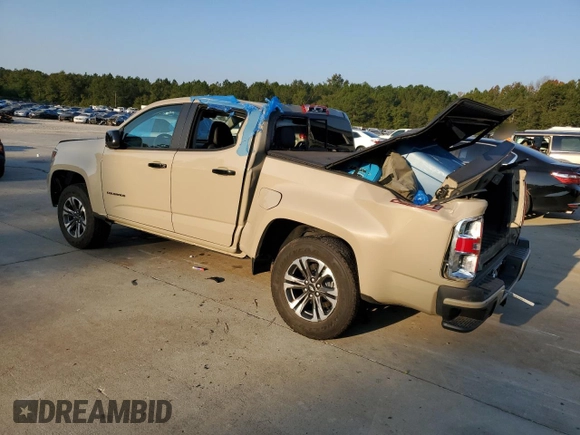 2021 Chevrolet Colorado 2WD Z71 with VIN 1GCGSDEN1M1221448, listed as a Copart auction lot 75447624 with 30,526 mi miles and Salvage title. Bid and sale history available at DreamBid. Image 2.