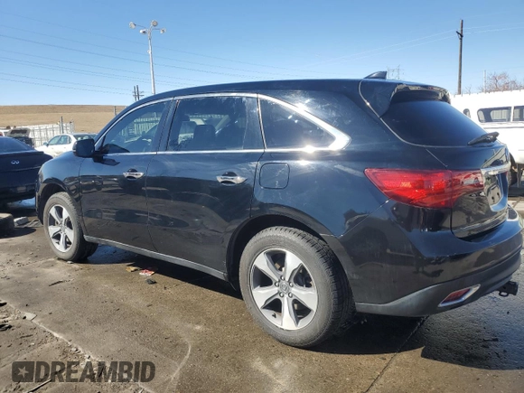 2016 Acura MDX with VIN 5FRYD4H25GB051007, listed as a Copart auction lot 47103645 with 170,517 mi miles and Salvage Title. Bid and sale history available at carsss.com. Image 2.