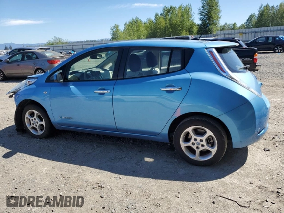 2011 Nissan LEAF SL-e with VIN JN1AZ0CPXBT009490, listed as a Copart auction lot 55846965 with 52,319 mi miles and Salvage Title. Bid and sale history available at DreamBid. Image 2.