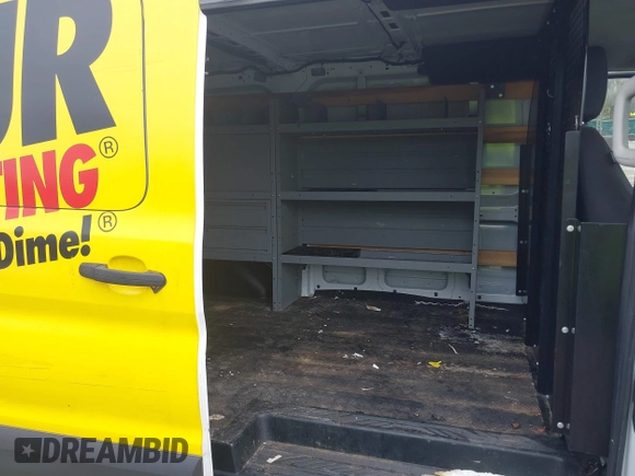 2019 Ford Transit with VIN 1FTYR1YMXKKB51036, listed as a IAAI auction lot 41965825 with 109,357 mi miles. Bid and sale history available at carsss.com. Image 8.