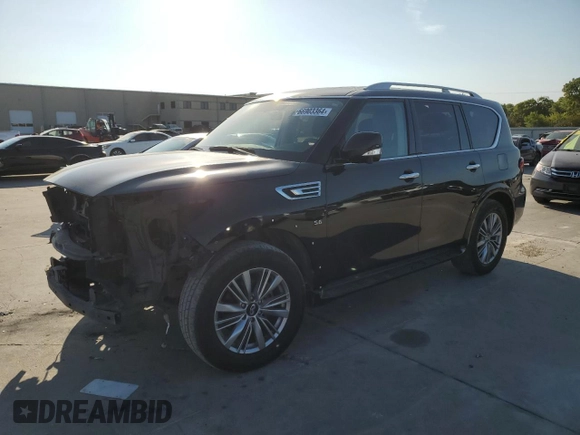 2020 Infiniti QX80 LUXE with VIN JN8AZ2NF4L9703222, listed as a Copart auction lot 66903364 with 99,705 mi miles and Clean Title. Bid and sale history available at carsss.com. Image 1.