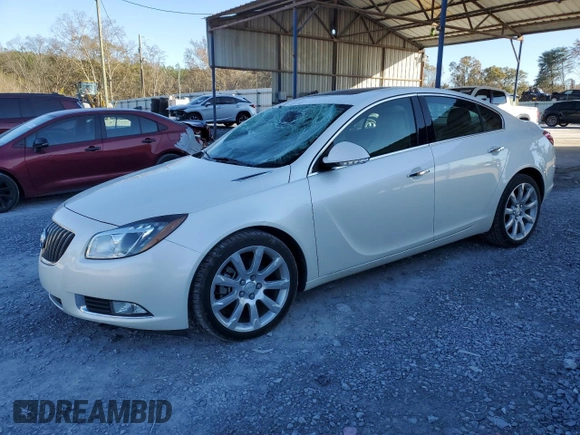 2012 Buick Regal Turbo Premium 3 with VIN 2G4GU5GV3C9176791, listed as a Copart auction lot 83197974 with 179,924 mi miles and Salvage title. Bid and sale history available at DreamBid. Image 1.