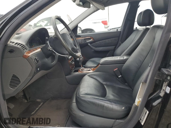 2003 Mercedes-Benz S-Class 5.0L with VIN WDBNG75JX3A326428, listed as a Copart auction lot 48180135 with 0 mi miles and Salvage Title. Bid and sale history available at carsss.com. Image 7.
