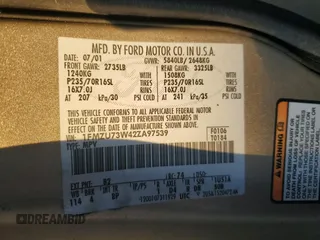2002 Ford Explorer XLT с VIN 1FMZU73W42ZA97539, выставлен на аукционе Copart как лот 89269695 с пробегом Не указан миль и Списание • Salvage title. История ставок и продаж доступна на DreamBid. Изображение 13.