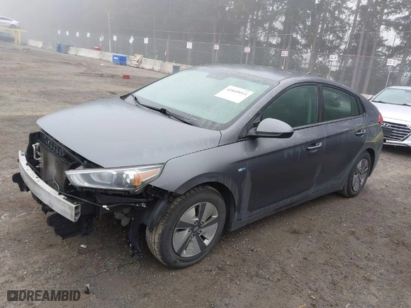 2019 Hyundai Ioniq Hybrid Blue with VIN KMHC65LC5KU143970, listed as a IAAI auction lot 41849014 with 139,975 mi miles. Bid and sale history available at carsss.com. Image 15.