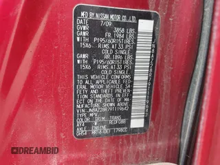 2009 Nissan Cube SL z VIN JN8AZ28R79T119642, wystawiony jako IAAI lot #41619018 z przebiegiem 156 122 mil mil oraz . Historia ofert i sprzedaży dostępna na DreamBid. Obrazek 9.
