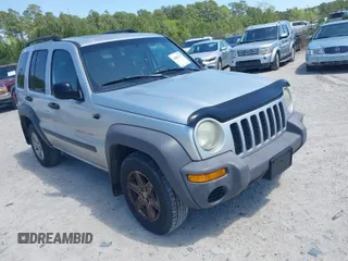2003 Jeep Liberty Sport with VIN 1J4GK48K33W676704, listed as a IAAI auction lot 42007037 with 114,290 mi miles and . Bid and sale history available at DreamBid. Image 1.