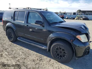 2008 Nissan Pathfinder S with VIN 5N1AR18U58C643909, listed as a Copart auction lot 47435565 with 210,390 mi miles and Salvage Title. Bid and sale history available at carsss.com. Image 4.