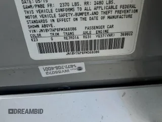 2015 Infiniti Q50 Premium z VIN JN1BV7AP6FM346086, wystawiony jako Copart lot #56973025 z przebiegiem 97 463 mil mil oraz Szkoda całkowita • Salvage title. Historia ofert i sprzedaży dostępna na DreamBid. Obrazek 12.