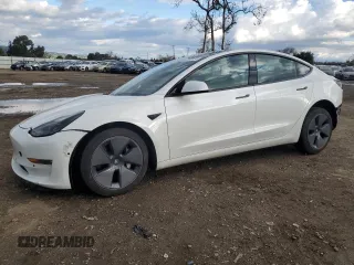 2022 Tesla Model 3 Long Range with VIN 5YJ3E1EB9NF207364, listed as a Copart auction lot 47368135 with 44,640 mi miles and Salvage Title. Bid and sale history available at DreamBid. Image 1.