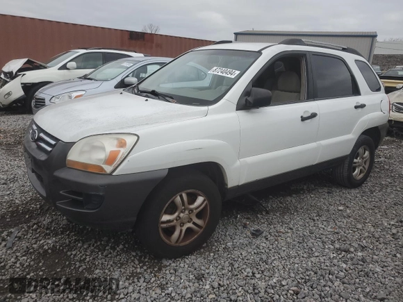 2005 Kia Sportage LX with VIN KNDJF723057076190, listed as a Copart auction lot 87240494 with 215,798 mi miles and Clean Title. Bid and sale history available at carsss.com. Image 1.