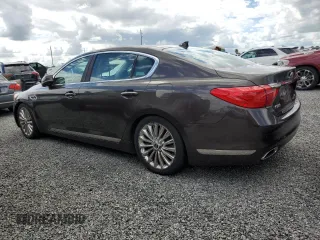 2015 Kia K900 Luxury with VIN KNALW4D48F6017602, listed as a Copart auction lot 74309814 with 0 mi miles and Salvage Title. Bid and sale history available at carsss.com. Image 2.