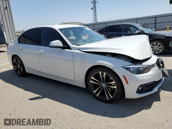 2018 BMW 3 Series 328d with VIN WBA8E5C56JA507664, listed as a Copart auction lot 60083895 with 94,331 mi miles and Salvage title. Bid and sale history available at DreamBid. Image 4.