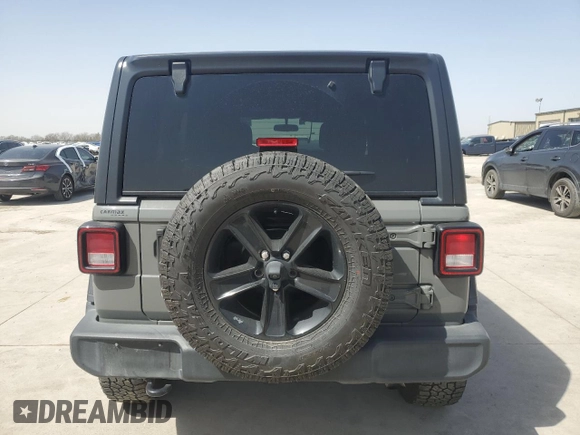 2020 Jeep Wrangler Unlimited Willys with VIN 1C4HJXDN3LW117023, listed as a Copart auction lot 43269955 with 44,182 mi miles and Salvage title. Bid and sale history available at DreamBid. Image 6.