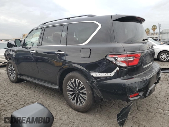 2021 Nissan Armada SL with VIN JN8AY2BA3M9373697, listed as a Copart auction lot 73402362 with 1,465 mi miles. Bid and sale history available at carsss.com. Image 2.