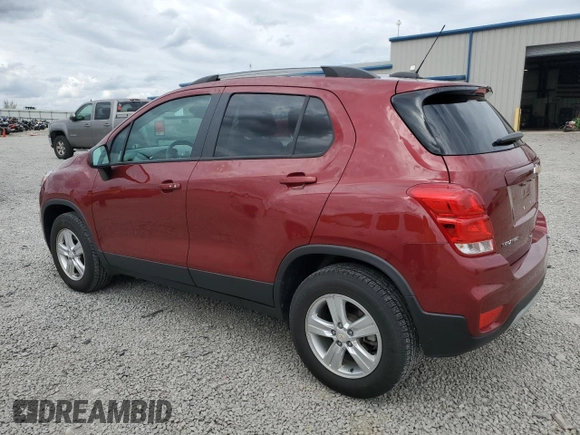 2022 Chevrolet Trax LT with VIN KL7CJPSM5NB513577, listed as a Copart auction lot 51292315 with 41,695 mi miles and Salvage Title. Bid and sale history available at carsss.com. Image 2.