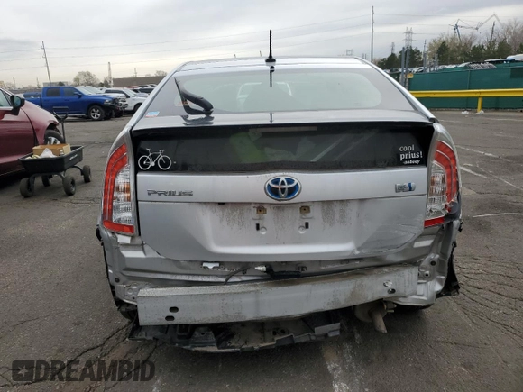 2014 Toyota Prius Four with VIN JTDKN3DU3E1764466, listed as a Copart auction lot 51281705 with 96,453 mi miles and Salvage Title. Bid and sale history available at DreamBid. Image 6.