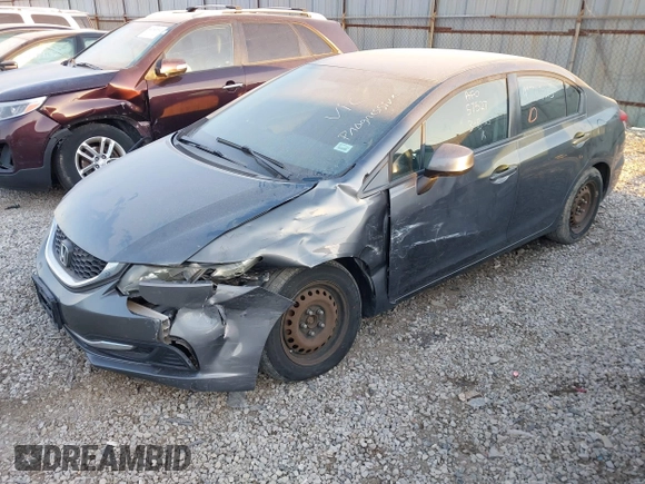 2013 Honda Civic LX with VIN 19XFB2F53DE211127, listed as a IAAI auction lot 41769125 with 165,501 mi miles and . Bid and sale history available at DreamBid. Image 17.