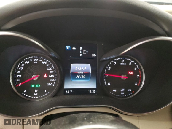 2015 Mercedes-Benz C-Class C 300 Luxury with VIN 55SWF4KB8FU070286, listed as a Copart auction lot 52792235 with 75,130 mi miles and Salvage Title. Bid and sale history available at carsss.com. Image 9.