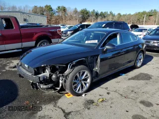2021 Audi A5 Sportback Premium Plus with VIN WAUCBCF53MA025919, listed as a Copart auction lot 82161284 with 53,092 mi miles and Salvage Title. Bid and sale history available at carsss.com. Image 1.