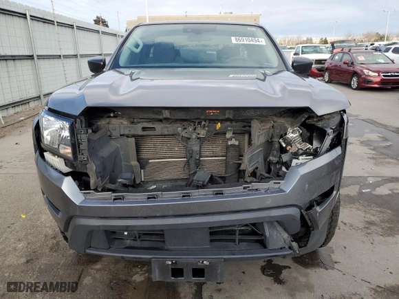 2022 Nissan Frontier S with VIN 1N6ED1CL7NN625427, listed as a Copart auction lot 86910494 with 56,283 mi miles and Salvage Title. Bid and sale history available at carsss.com. Image 5.