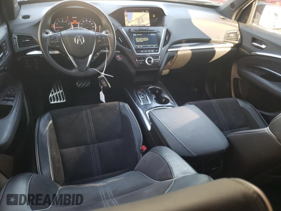 2019 Acura MDX Technology with VIN 5J8YD4H04KL025196, listed as a Copart auction lot 88458975 with 88,736 mi miles and Salvage title. Bid and sale history available at DreamBid. Image 8.