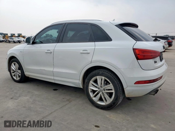 2018 Audi Q3 Premium with VIN WA1BCCFSXJR002727, listed as a Copart auction lot 56356255 with 45,092 mi miles and Salvage title. Bid and sale history available at DreamBid. Image 2.