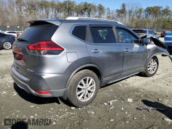2017 Nissan Rogue SV with VIN KNMAT2MV7HP546682, listed as a Copart auction lot 46776695 with 158,839 mi miles and Salvage Title. Bid and sale history available at carsss.com. Image 3.