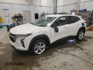 2025 Chevrolet Trax LS with VIN KL77LFEPXSC090514, listed as a Copart auction lot 46413775 with 7,077 mi miles and Salvage Title. Bid and sale history available at DreamBid. Image 1.