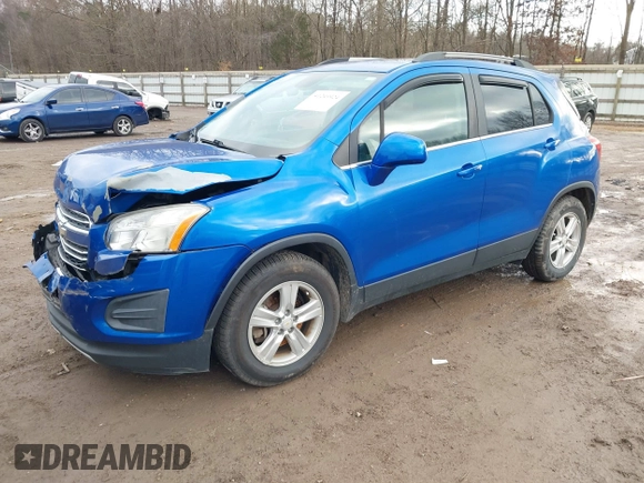 2015 Chevrolet Trax LT with VIN KL7CJLSB2FB064013, listed as a IAAI auction lot 41249924 with 62,288 mi miles. Bid and sale history available at carsss.com. Image 2.