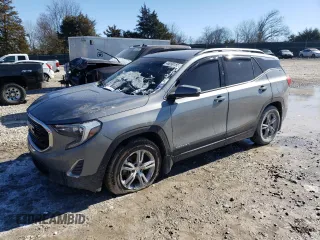 2020 GMC Terrain SLE with VIN 3GKALMEV3LL203614, listed as a Copart auction lot 46099155 with 67,160 mi miles and Salvage Title. Bid and sale history available at carsss.com. Image 1.