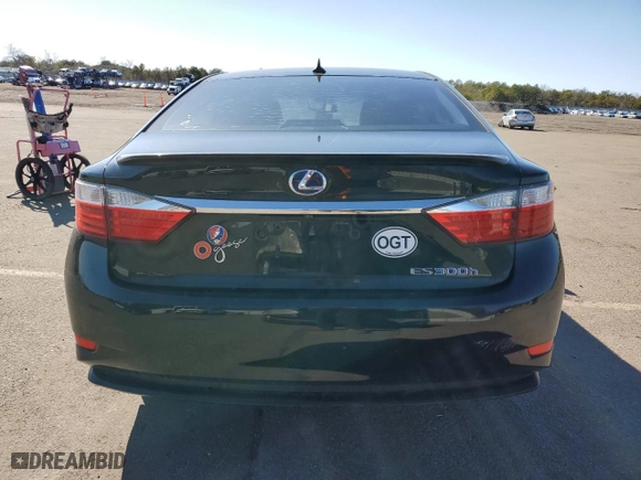 2013 Lexus ES 300h Hybrid with VIN JTHBW1GG1D2037535, listed as a Copart auction lot 49517565 with 0 mi miles and Salvage Title. Bid and sale history available at carsss.com. Image 6.