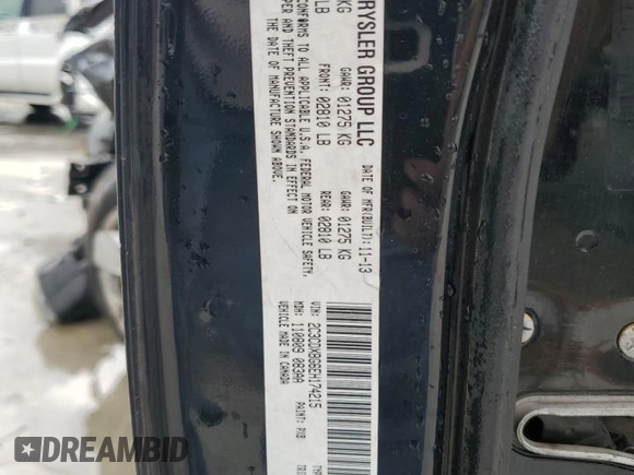 2014 Dodge Charger SE with VIN 2C3CDXBG6EH174215, listed as a Copart auction lot 51108985 with 163,133 mi miles and Salvage Title. Bid and sale history available at carsss.com. Image 13.