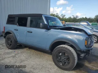 2024 Ford Bronco with VIN 1FMEE1BP7RLA20924, listed as a Copart auction lot 69381544 with 8,042 mi miles and Salvage title. Bid and sale history available at DreamBid. Image 4.